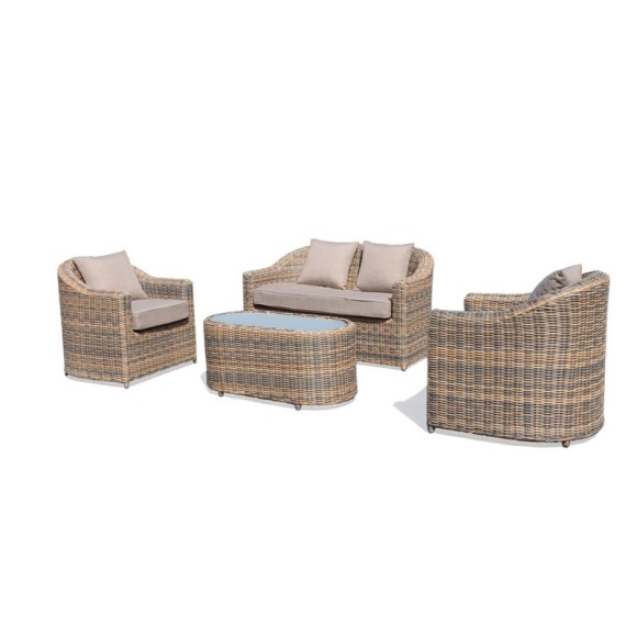 Salon de Jardin 4 Places Rattan